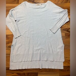 Soft Surroundings Light Blue Scoop Neck Sweater